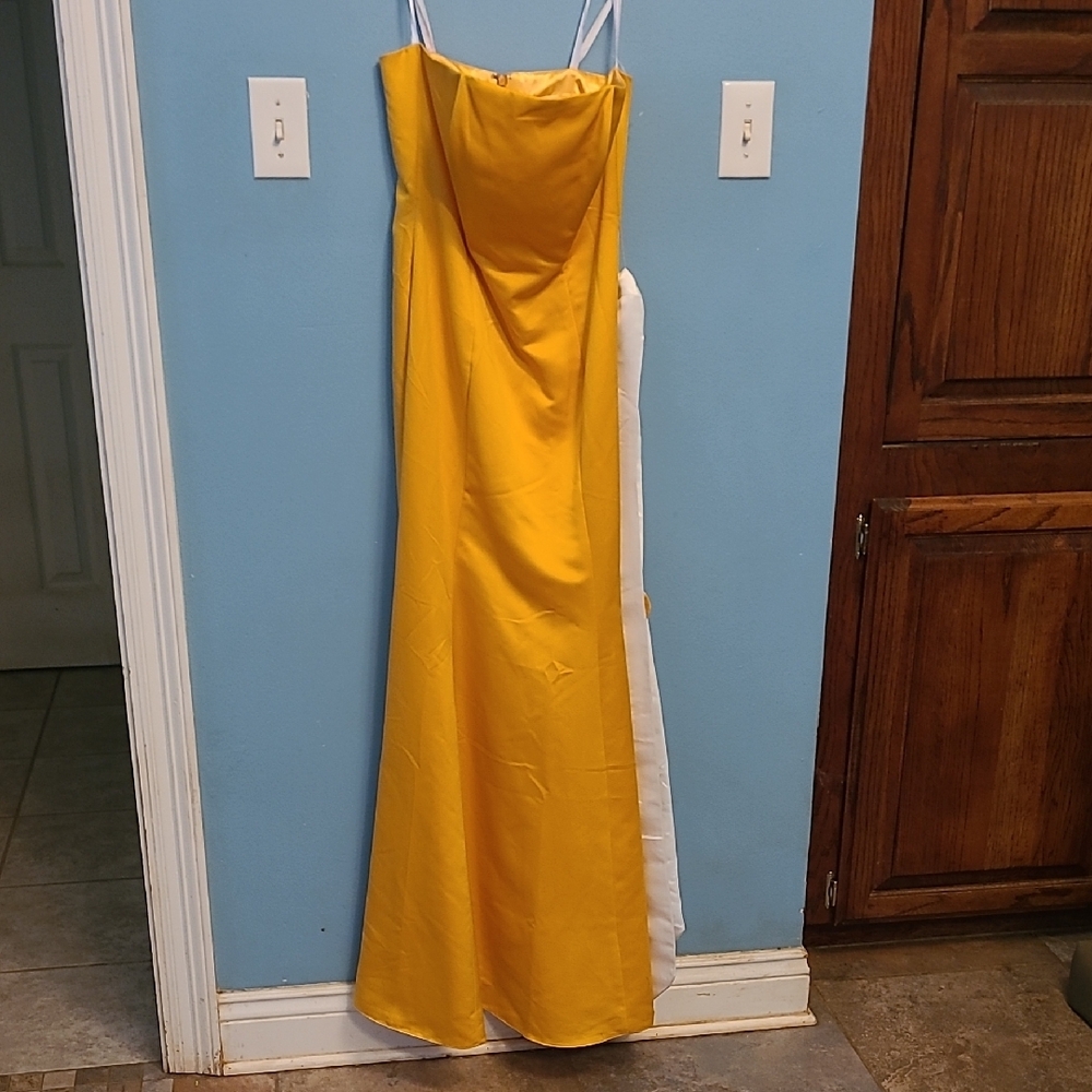 Milano Gold Strapless Gown